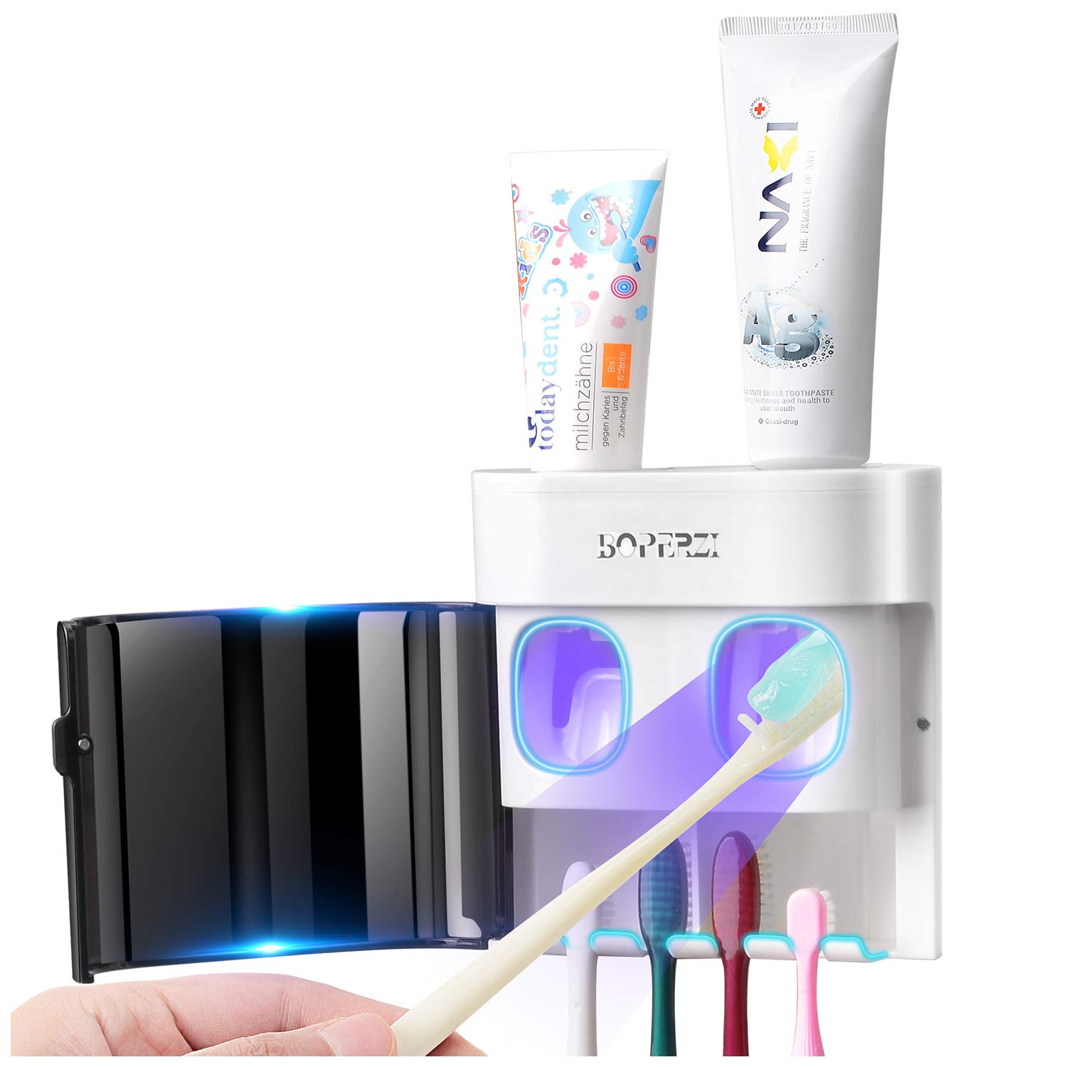 Amazon.com: Boperzi Dustproof Cover Toothbrush Holder Wall Mounted
